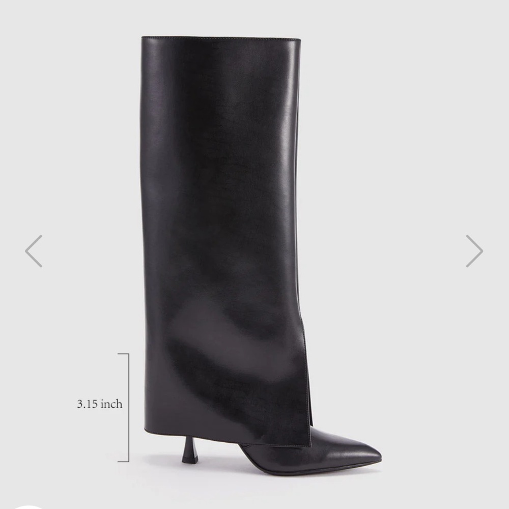 Urban revivo faux leather black boots US9.5 - Picture 3 of 4